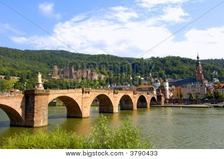 Il castello di Heidelberg ponte vecchio