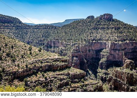 A View Of Salt River Canyon From Becker Butte Lookout Along Us Highway 60 Near Whiteriver, Arizona.