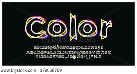 Abstract Line Light Font Style Design Template