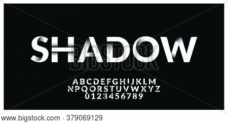 Font Style White And Black Shadow Effect Design Template