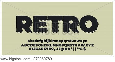 Font Style Black Vintage Design Template Vector