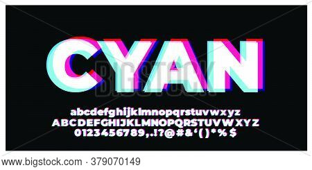 Cyan Transparent Color Font Styles Design Templates