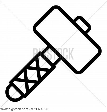 Sledgehammer Icon. Outline Sledgehammer Vector Icon For Web Design Isolated On White Background