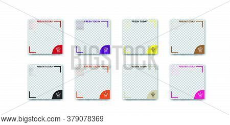 Colorful Food Drink Or Creative Social Media Post Design Templates