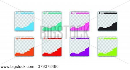 Colorful Social Media Post Design Templates Vector