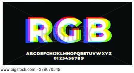Rgb Font Style Design Templates Vector Graphic