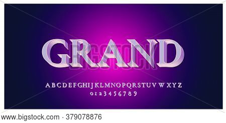 Purple Luxury 3d Font Styles Design Templates