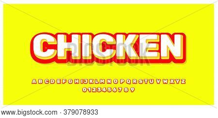White Yellow And Red Bright 3d Font Styles Design Templates