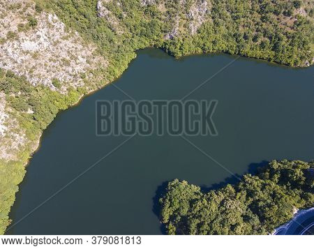 Aerial View Of Krichim Reservoir, Rhodopes Mountain, Plovdiv Region, Bulgaria