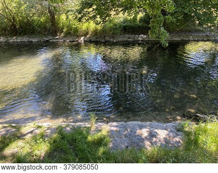 The Glatt River With An Embankment And Along The Highway Through The City Of Zürich (zuerich Or Zuri