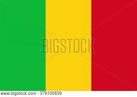 National Flag Of The Mali. The Main Symbol Of An Independent Country. An Attribute Of The Large Size