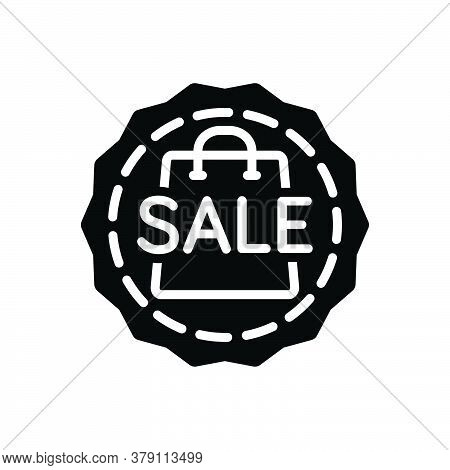 Black Solid Icon For Sale Discount Tag Label Sale-badge Tomcat Insignia Male-cat Offer Sticker