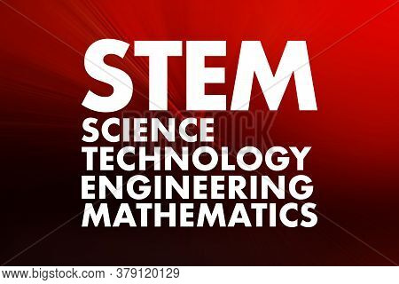 Stem - Science, Technology, Engineering, Mathematics Acronym, Education Concept Background