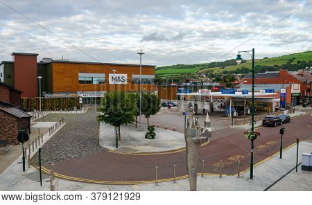 Prestatyn, Uk: Jun 6, 2020: A Scene Showing The View Which Greets Passengers From The Pedestrian Bri