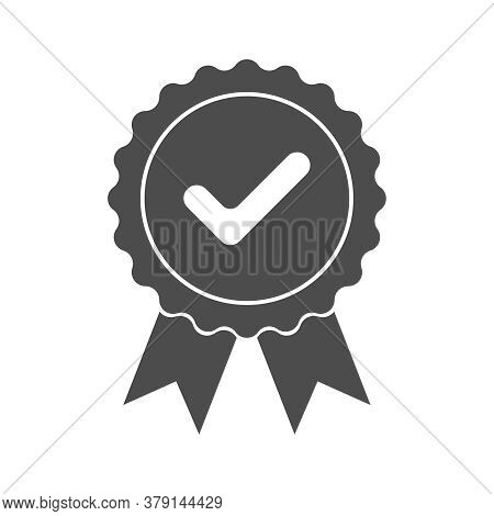 Approved Or Certification Icon. Quality Production Sign. Match Symbol. Confirmatory Sign Isolated On