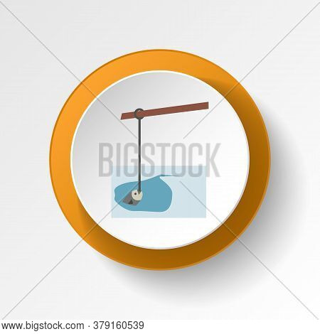 Fishing Winter Color Icon. Elements Of Winter Wonderland Multi Colored Icons. Premium Quality Graphi