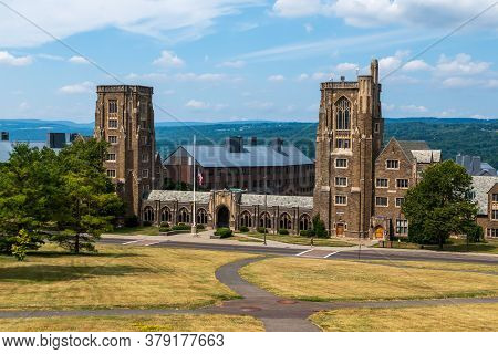 Ithaca, New York - July 7, 2020: Cornell University In Ithaca, New York.