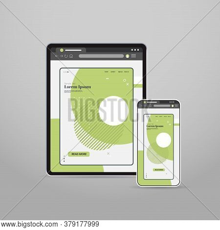 Tablet And Smartphone Screns Cross Platform Application Development Adaptive User Interface Responsi