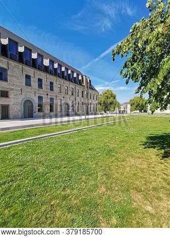 Mechelen, Belgium - June 2020: The Reconverted Tinel Park Witth The Predikheren Monastery