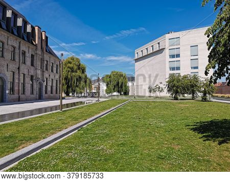 Mechelen, Belgium - June 2020: The Reconverted Tinel Park Witth The Predikheren Monastery And The Ka