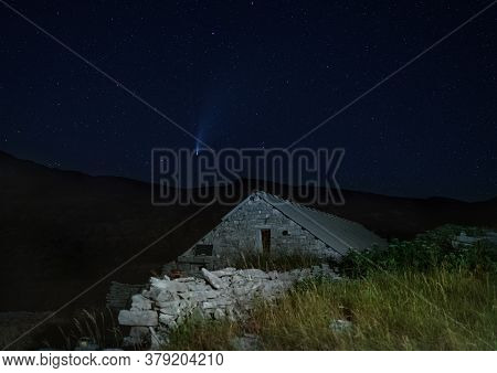 Incredible Starry Night Sky Background With Trillions Of Stars, Space Bodies, Constellation, Satelli