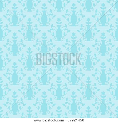Blå sømløse damask
