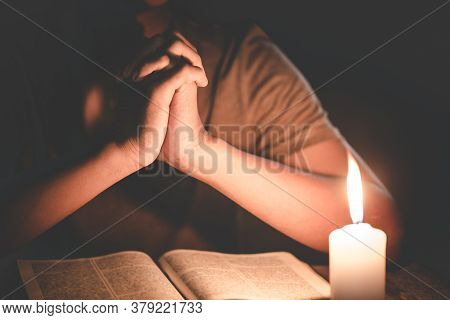 Praying Hands. Eucharist Therapy Bless God Helping Repent Catholic Easter Lent Mind Pray. Christian 
