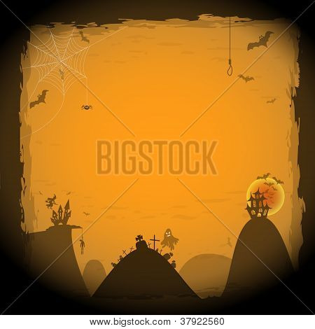 Happy Halloween karty z granica ilustracja wektorowa