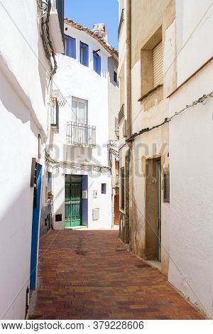 Chelva, Spain - June 29, 2020: View From The Empty Streets Of The Village In Summer After Covid-19 L