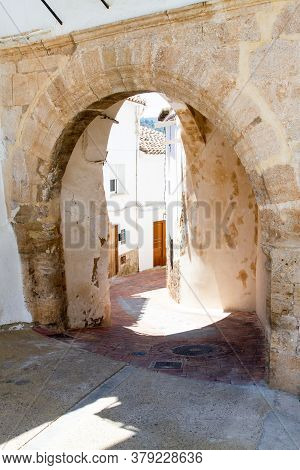 Chelva, Spain - June 29, 2020: View From The Empty Streets Of The Village In Summer After Covid-19 L
