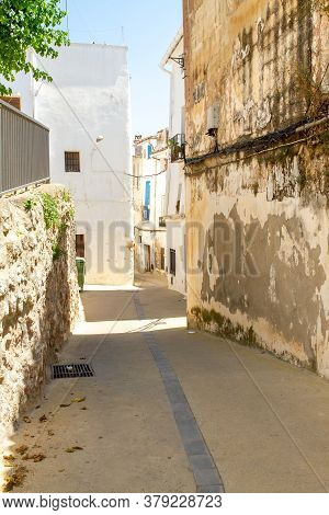 Chelva, Spain - June 29, 2020: View From The Empty Streets Of The Village In Summer After Covid-19 L