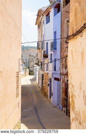Chelva, Spain - June 29, 2020: View From The Empty Streets Of The Village In Summer After Covid-19 L