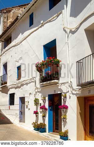 Chelva, Spain - June 29, 2020: View From The Empty Streets Of The Village In Summer After Covid-19 L