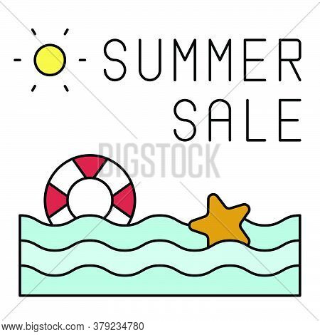 Summer Elements Icon, Summer Sale Related Vector Illustration