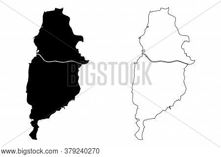 Osasco City (federative Republic Of Brazil, Sao Paulo State) Map Vector Illustration, Scribble Sketc