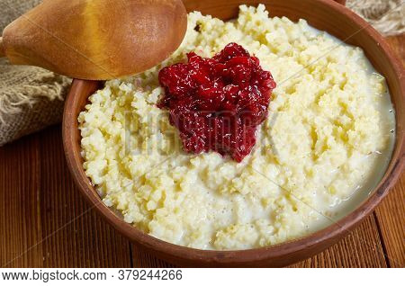 Frugtgrod Sweet Fruit Breakfast Dish From Denmark.