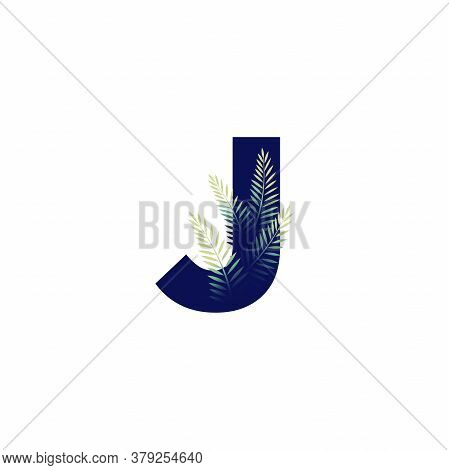 Simple Illustration Initial J Combine With Leaf.