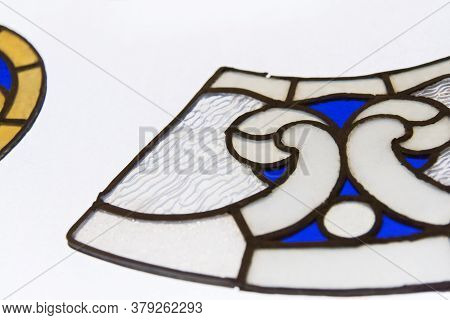 Caba, Buenos Aires / Argentina; July 27, 2019; Detail Of A Stained Glass Piece Belonging To The Hist