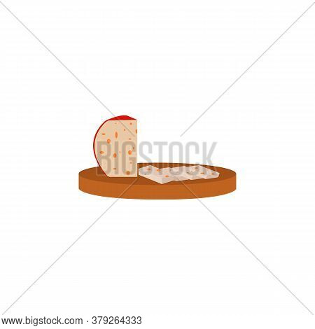 Lambart Cheese Colored Icon. Signs And Symbols Can Be Used For Web, Logo, Mobile App, Ui, Ux