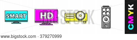 Set Screen Tv With Smart Video, Smart Display With Hd Video, Movie, Film, Media Projector And Remote