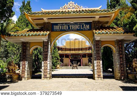 Vietnam, Da Lat, November, 2016 - Truc Lam Da Lat Zen Monastery - Vietnamese Buddhist Temple Chinese