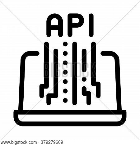 Front End Api Icon Vector. Front End Api Sign. Isolated Contour Symbol Illustration