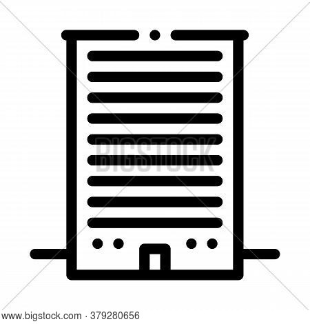 Akyscraper Apertments Icon Vector. Akyscraper Apertments Sign. Isolated Contour Symbol Illustration