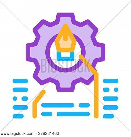 Front End Working And Design Icon Vector. Front End Working And Design Sign. Color Symbol Illustrati
