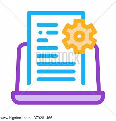Front End Technical Tasks Icon Vector. Front End Technical Tasks Sign. Color Symbol Illustration