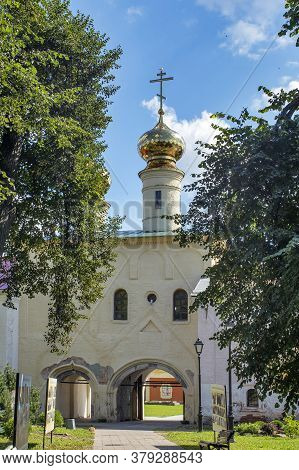 Tikhvin, Russia - July 29, 2020, The Tikhvin Monastery Of The Dormition Of The Mother Of God