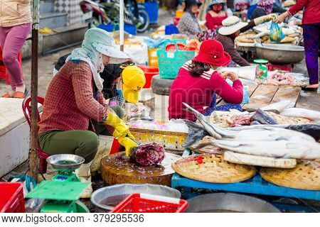 Fish Market Cho In Phan Rang, Vietnam