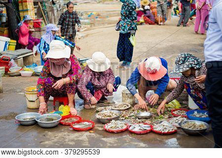 Fish Market Cho In Phan Rang, Vietnam