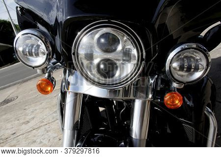 Salvador, Bahia / Brazil - April 8, 2014: Motorcycle Harley Davidson Cvc Ultra Limited, 1690 Cylintr
