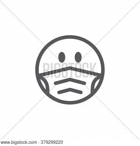 Emoji Smile Face In A Medical Mask